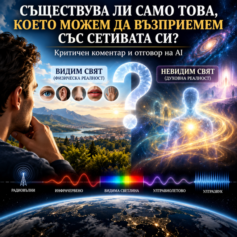 Съществува ли само това, което можем да възприемем със сетивата си? Критичен коментар и отговор на AI